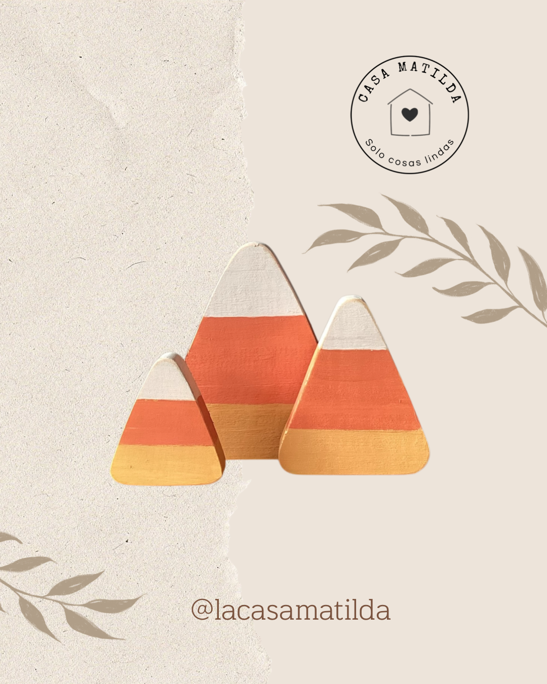 Dulce de maíz (Candy Corn) de madera