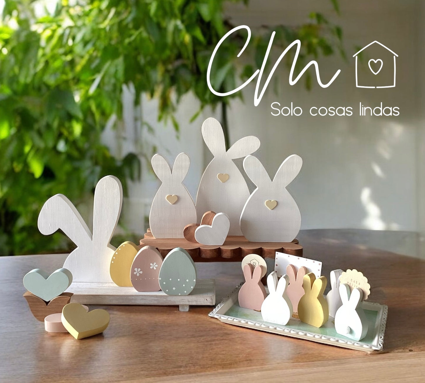 Set Conejitos con corazón