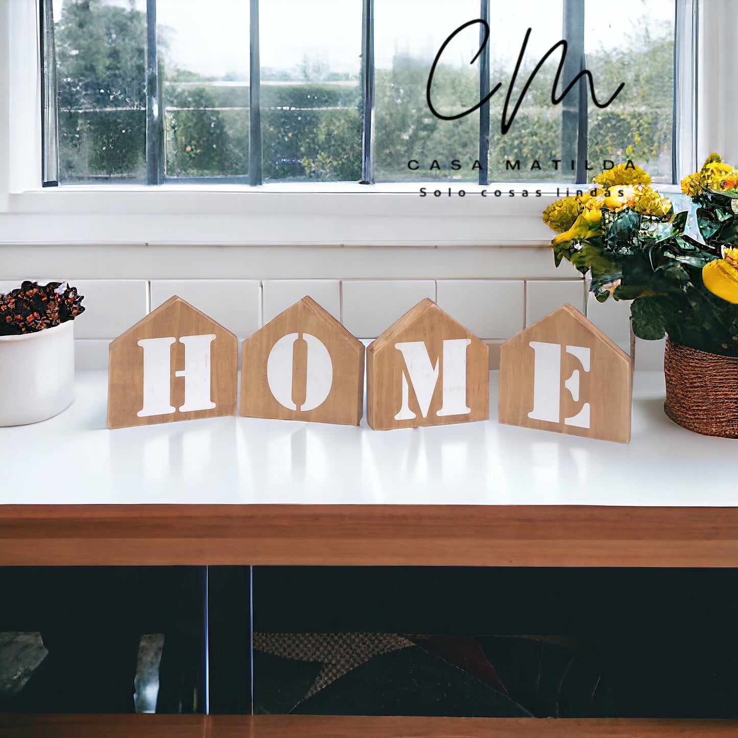 Block de madera HOME