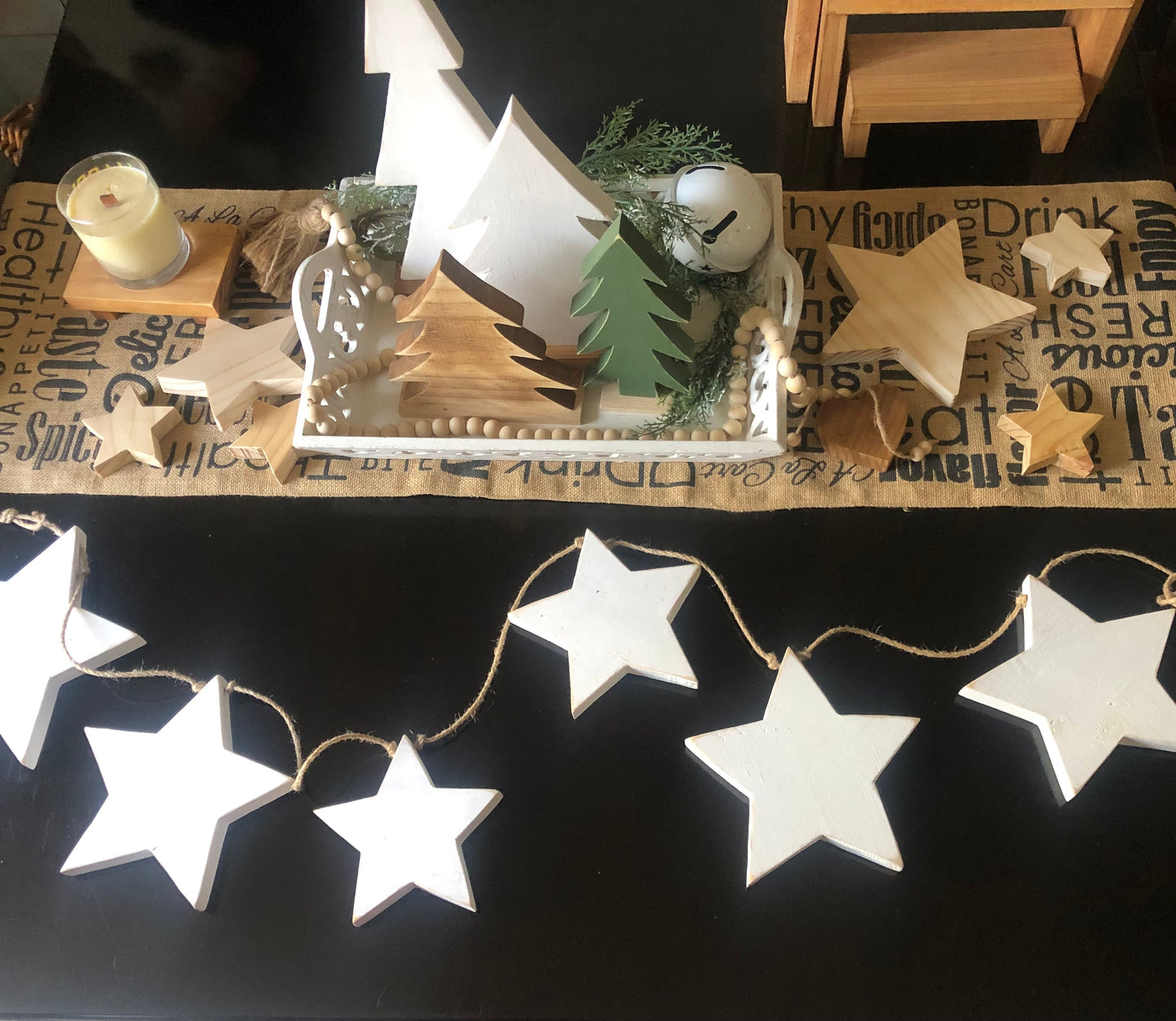 Guirnalda de Estrellas de madera