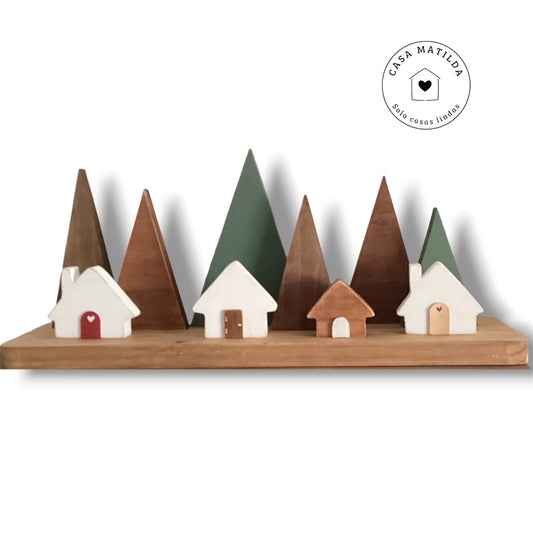 Mini set pinitos con casitas