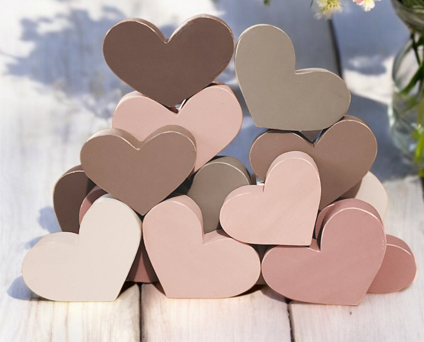 Set de 6 corazones chicos