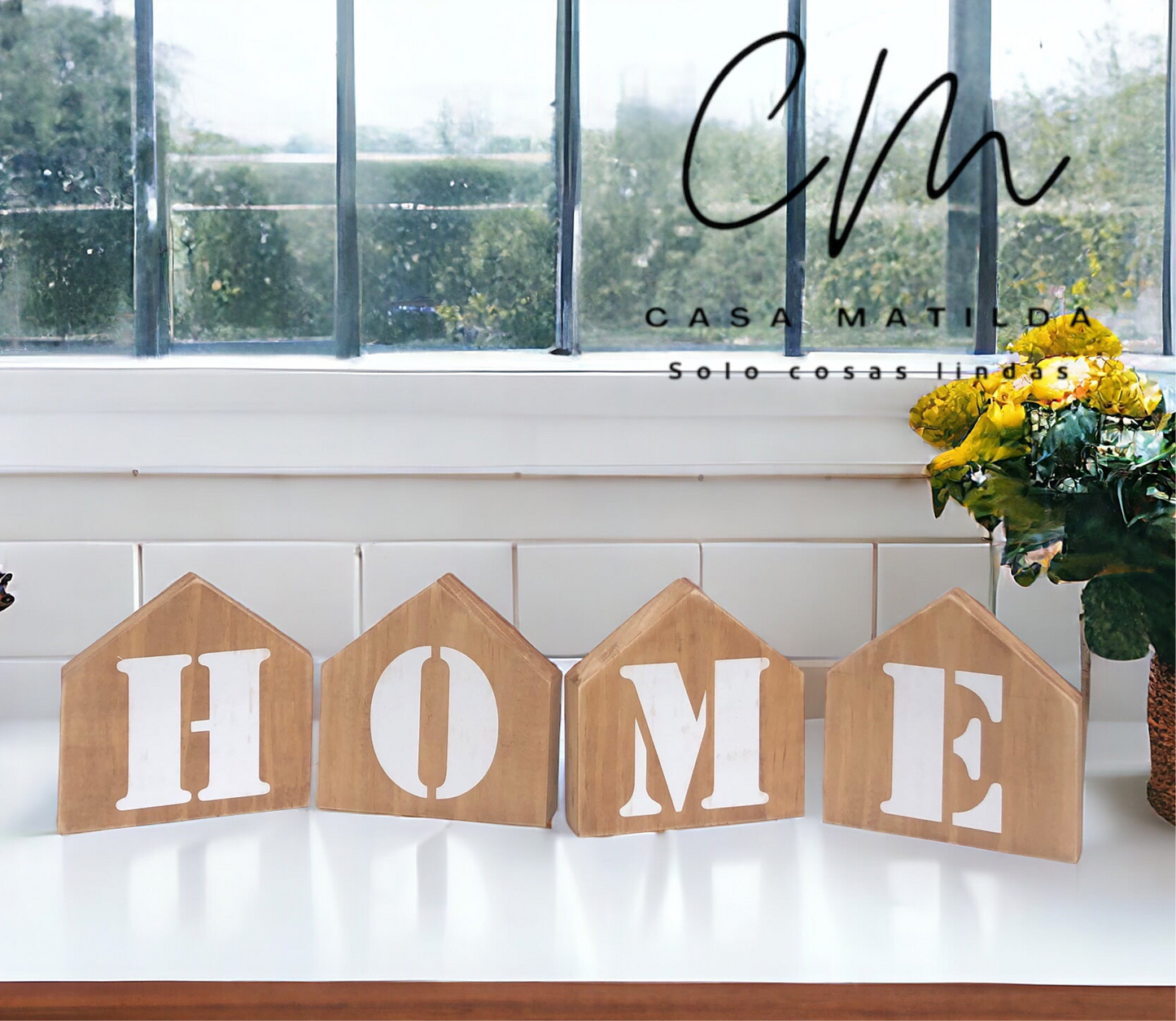 Block de madera HOME