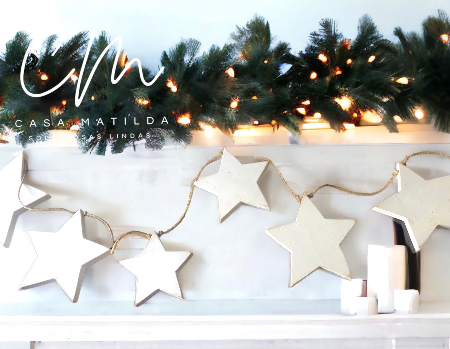 Guirnalda de Estrellas de madera