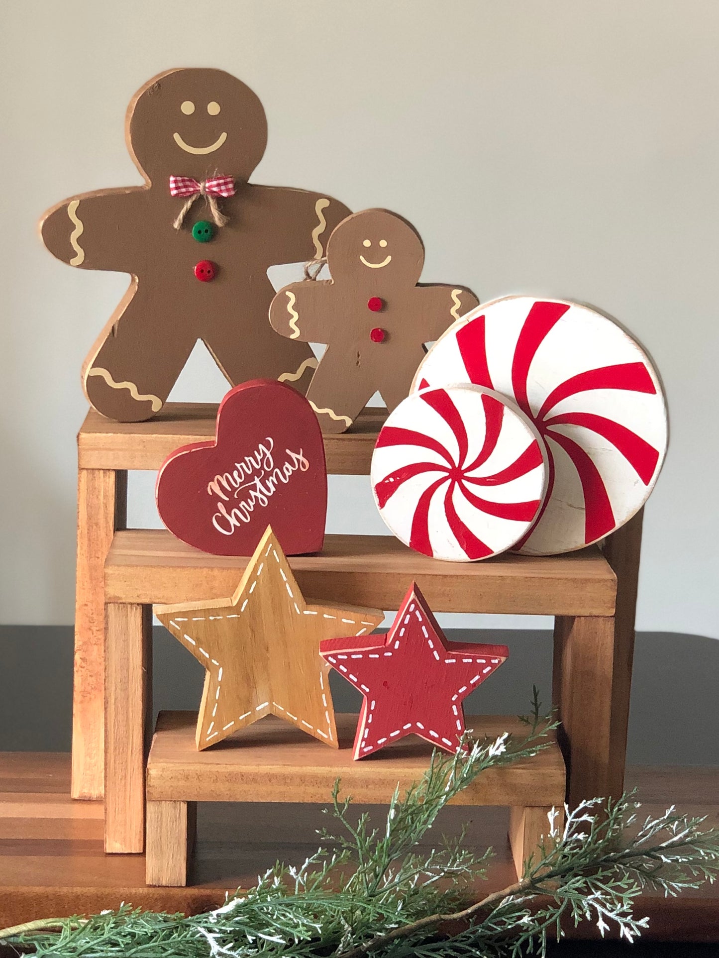 Kit de Repisitas con decoración gingerbread