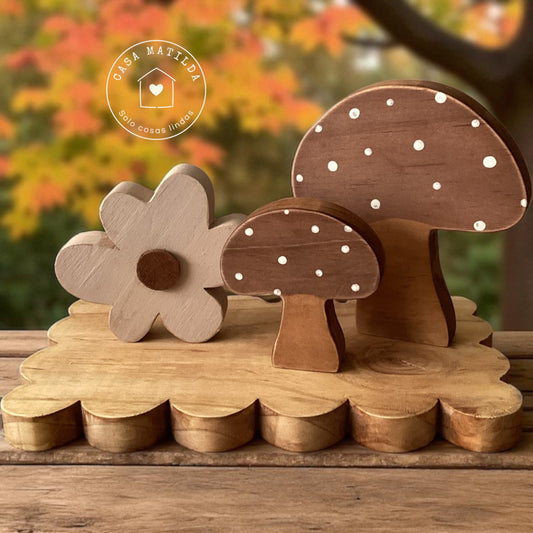 Hongos con flor de otoño