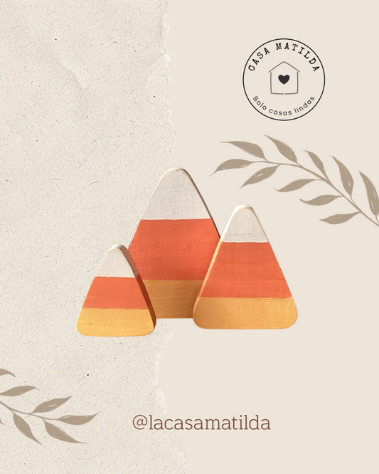 Dulce de maíz (Candy Corn) de madera