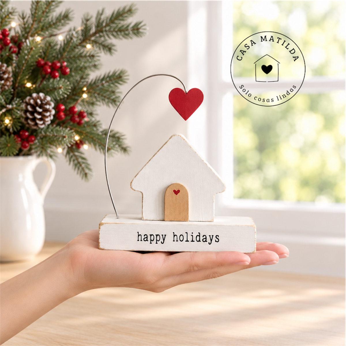 Mini casita con Corazon o cascabel