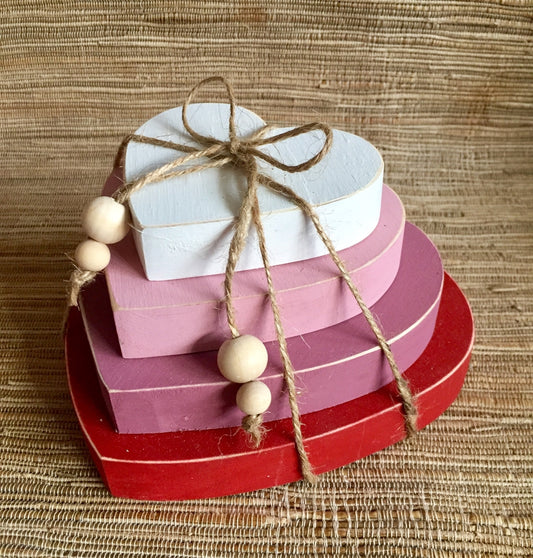 Set 4 corazón atados