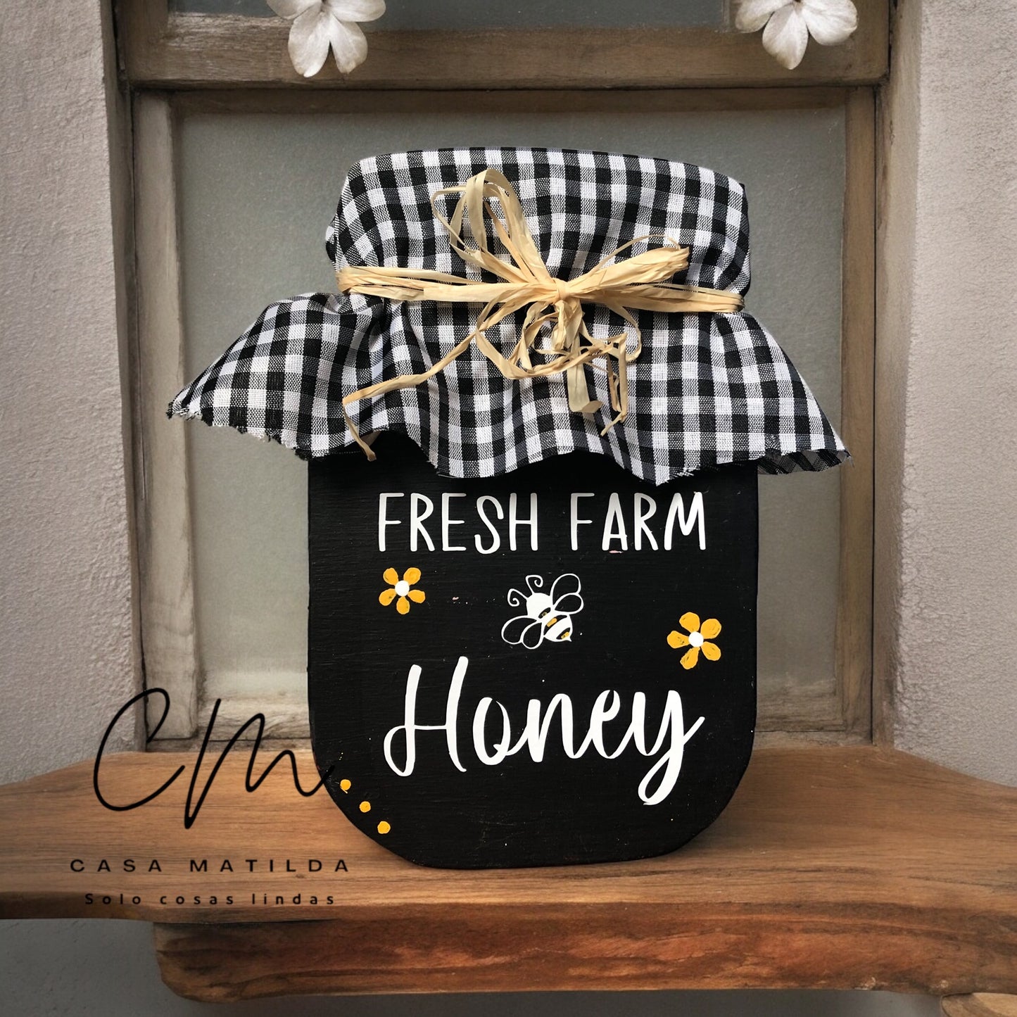 Mason Jar de madera