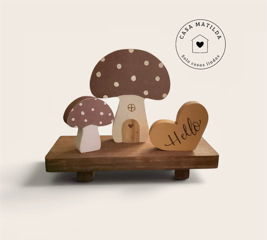 Hongos de otoño con puertita