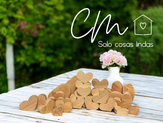 Set de 6 corazones chicos