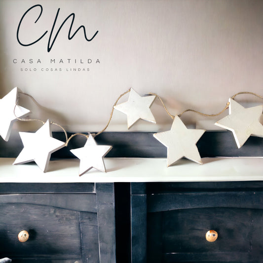 Guirnalda de Estrellas de madera