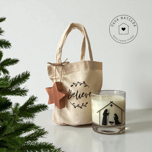 Vela Sagrada Familia con bolsita