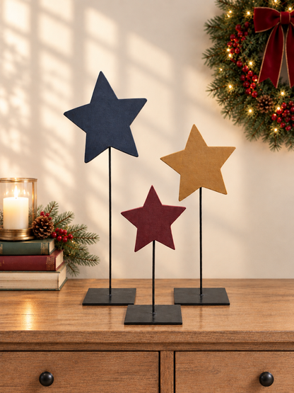 Set 3 Estrellas con base de metal