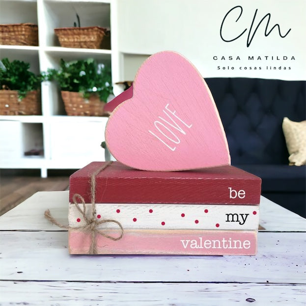Set libros con corazon