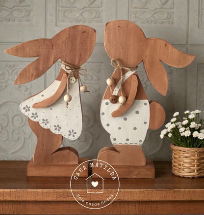 Par de conejos enamorados