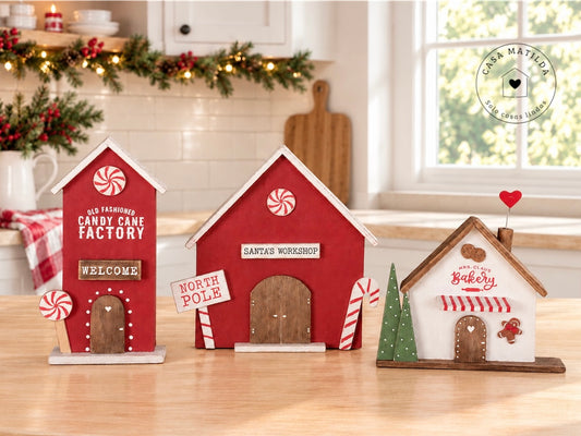 Set 3 Casitas navideñas