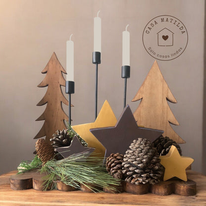 Set candelabros de Metal