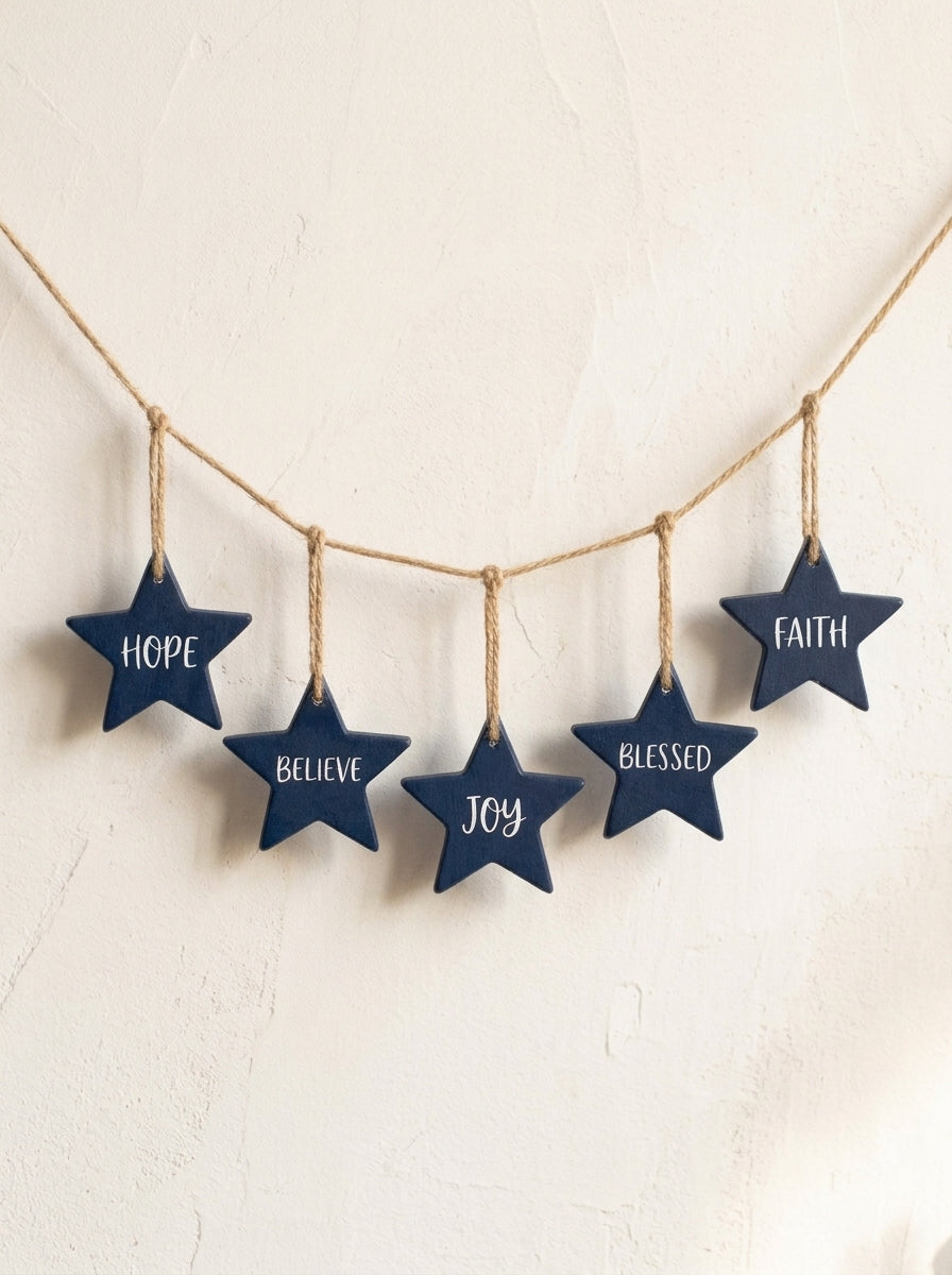 Set de 5 estrellas con texto