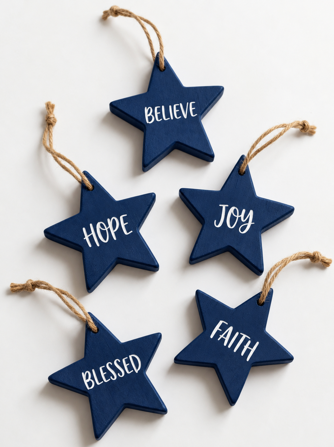 Set de 5 estrellas con texto