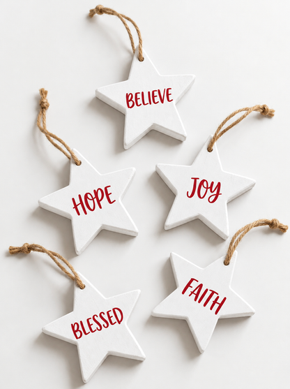 Set de 5 estrellas con texto